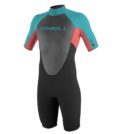 O'neill Youth Reactor 2mm S/SL Wetsuit Black/Aqua
