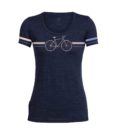 Icebreaker WOMEN'S TECH LITE SHORT SLEEVE SCOOP FIXIE fathom